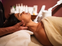 Woman getting a relaxing massage at the Pagosah Spa