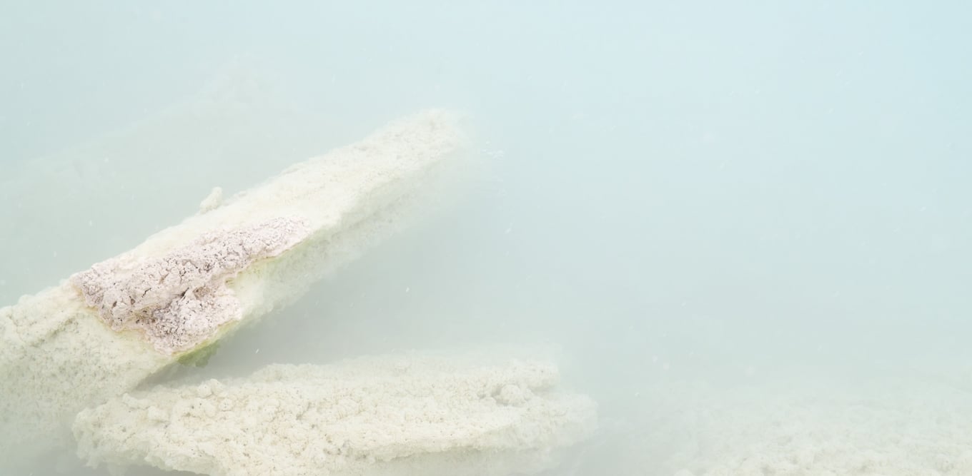 sedimentary rock form underwater