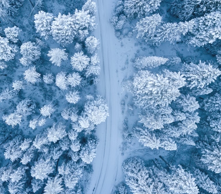 Snowy Mountain Roads