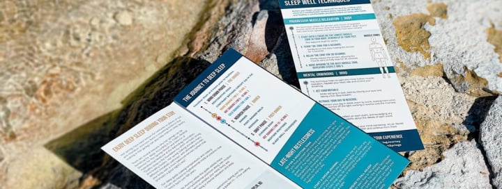 An open, tri-fold pamphlet titled 