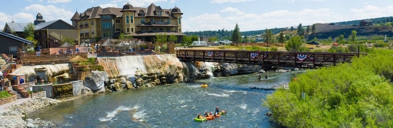 A large resort building, 